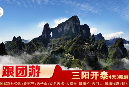 【三陽開泰】張家界國家森林公園/袁家界/天子山/十里畫廊+張家界大峽谷景區(qū)/玻璃橋+天門山國家森林公園/玻璃棧道/天門洞品質純玩3晚4日游 